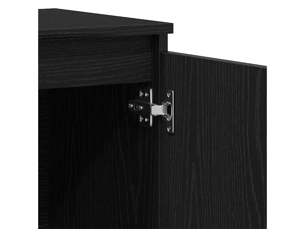 Buffet avec tiroir Noir 101 x 35 x 60 cm Bois d'ingénierie