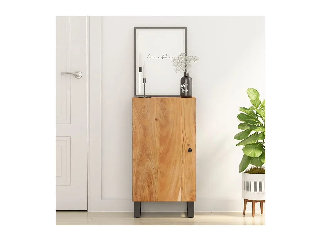 Buffet avec porte 40x31x75 cm bois massif d'acacia