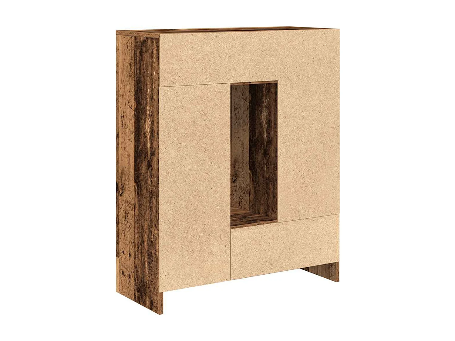 Buffet avec tiroirs et portes vieux bois 73x31x90 cm