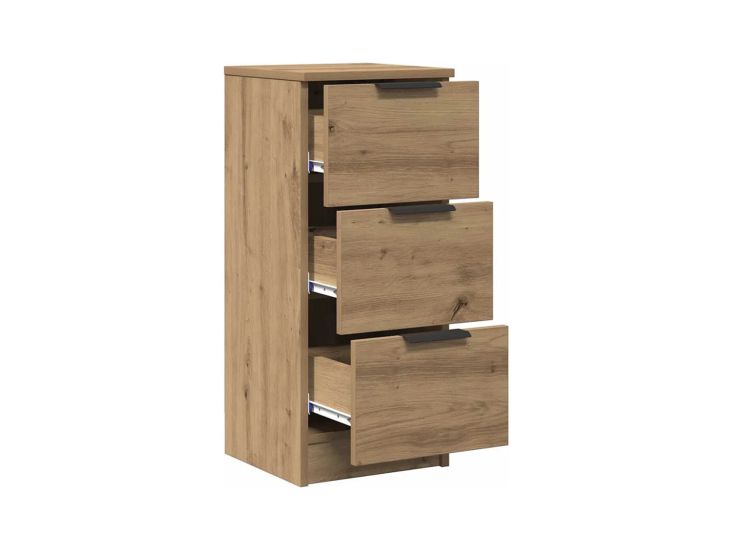 Buffets 2 pièces chêne artisanal 30x30x70 cm bois d'ingénierie