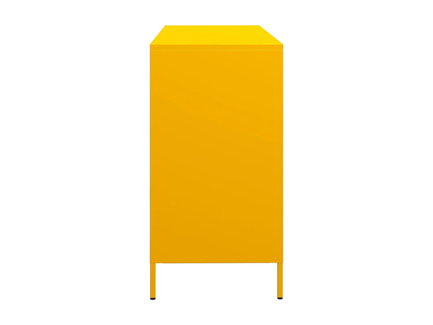 Buffet jaune moutarde 135x39x73,5 cm acier laminé à froid