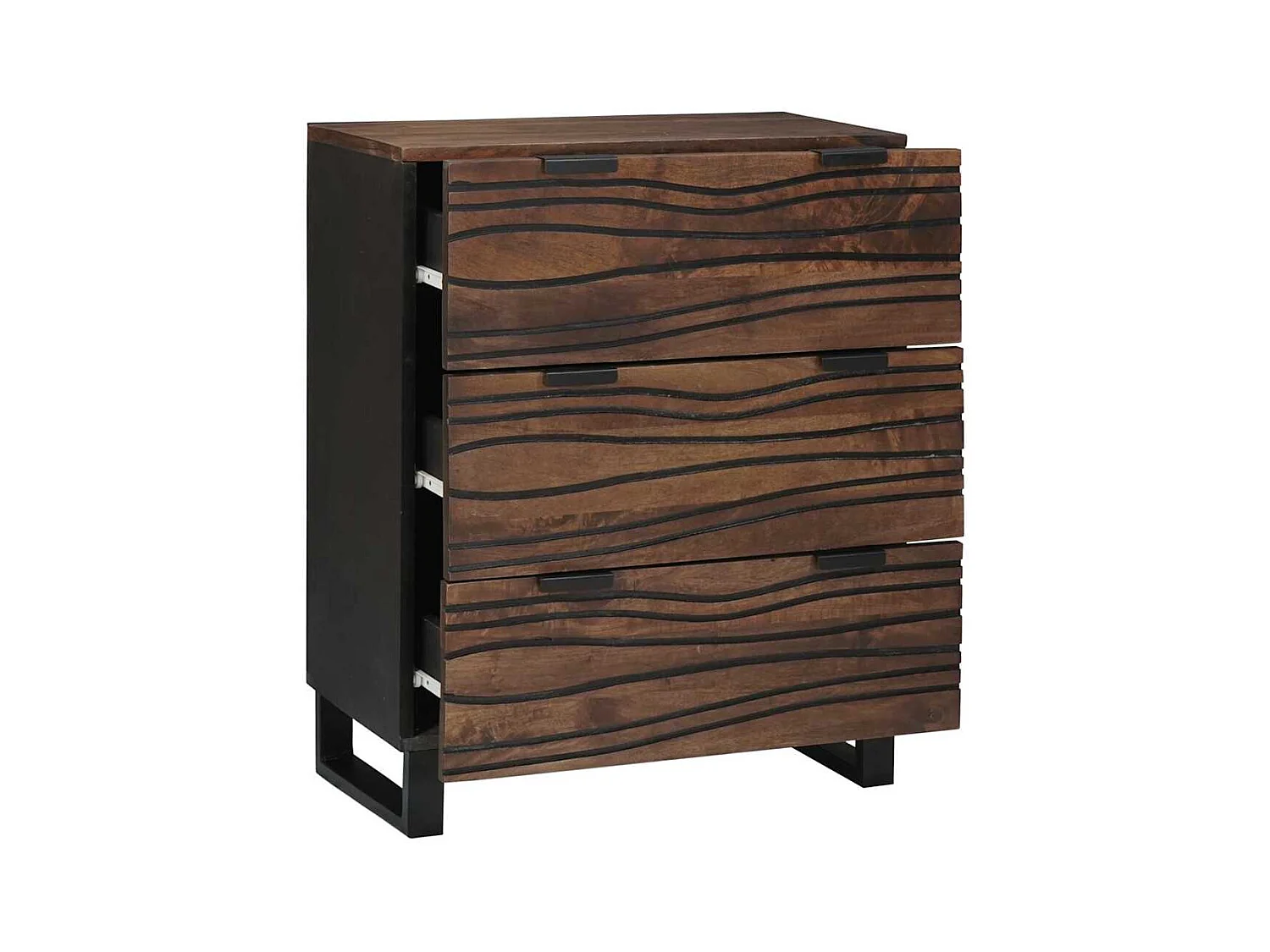 Aparadores com gaveta 2 peças Castanho 60 x 33.5 x 75 cm