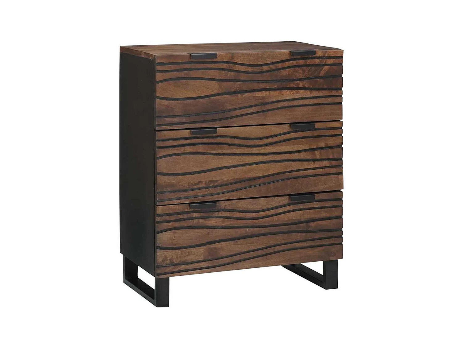 Aparadores com gaveta 2 peças Castanho 60 x 33.5 x 75 cm