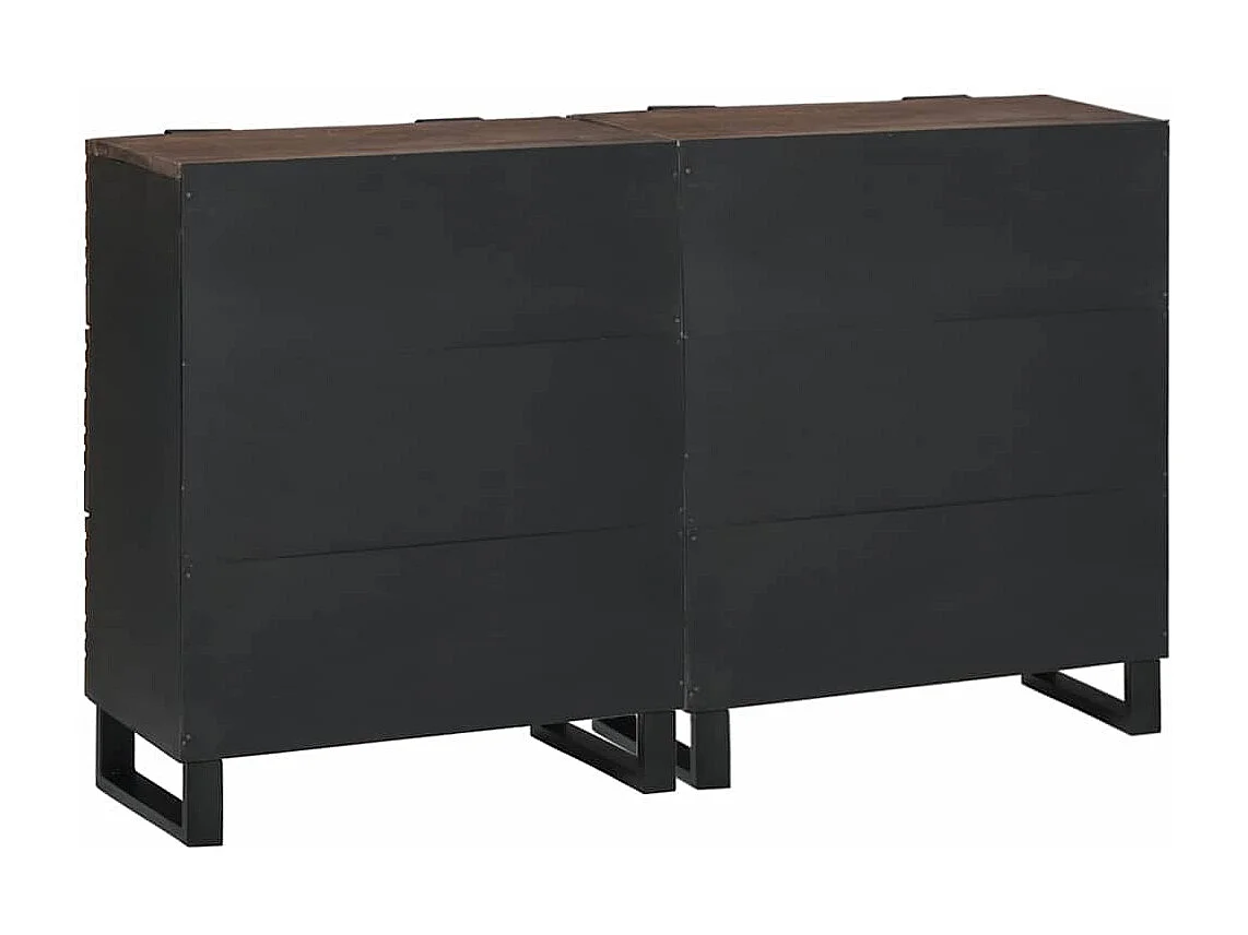 Aparadores com gaveta 2 peças Castanho 60 x 33.5 x 75 cm