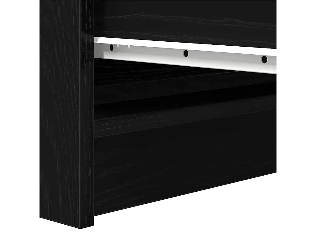 Buffet chêne noir 100x35x99 cm bois d'ingénierie
