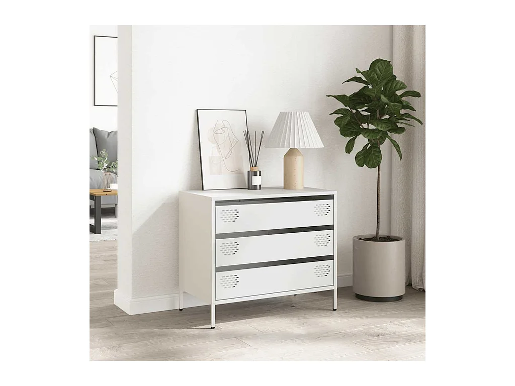 Buffet blanc 68x39x58,5 cm acier laminé à froid