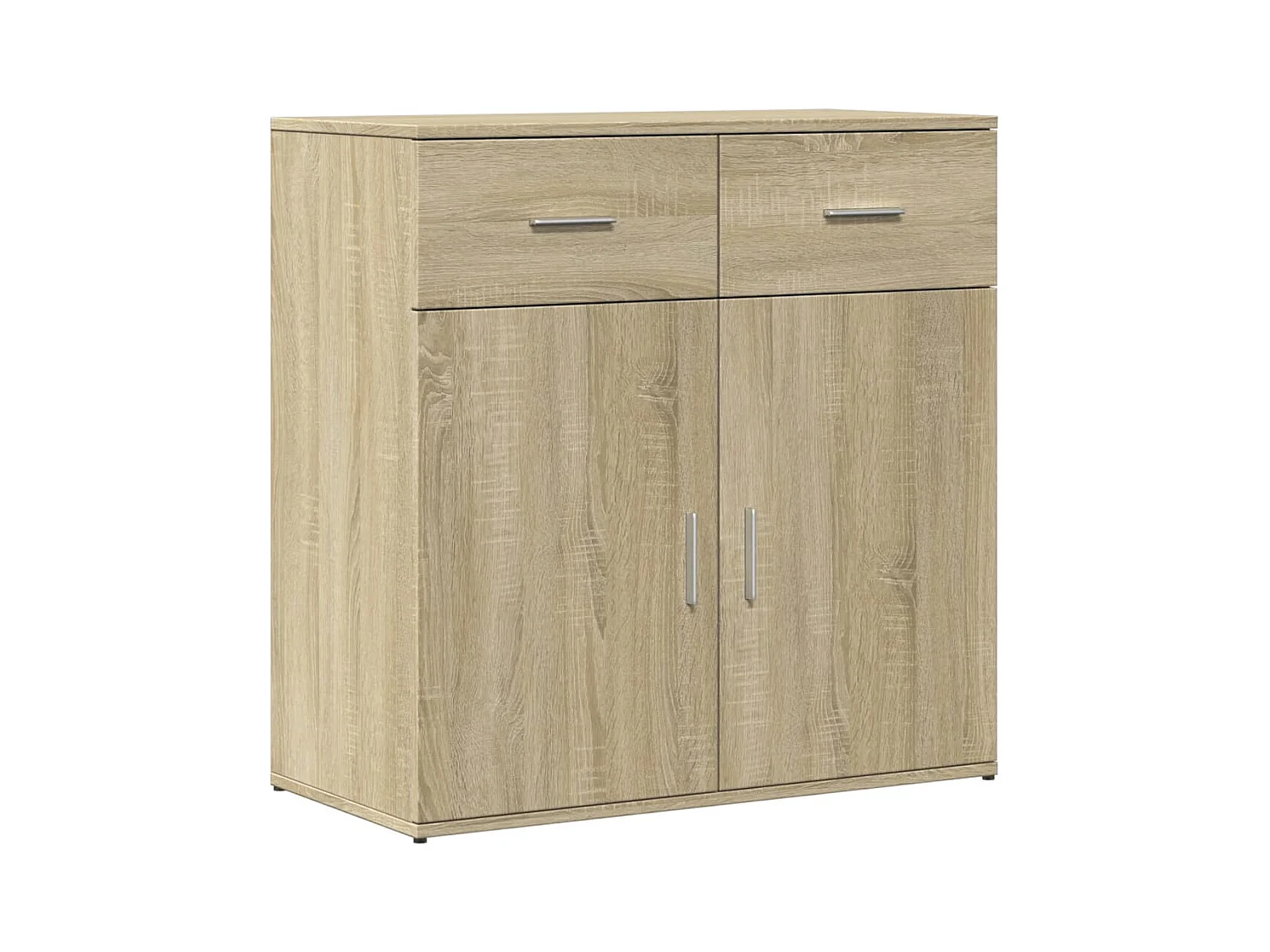 Aparadores 2 uds madera de ingeniería roble Sonoma 79x38x80 cm