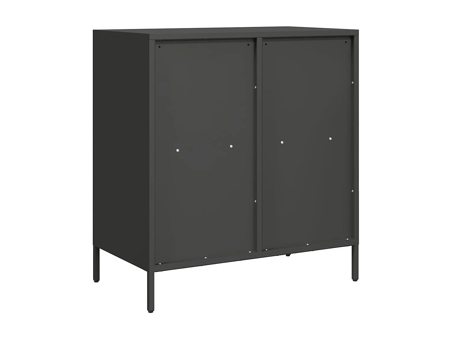 Buffet noir 68x39x73,5 cm acier laminé à froid