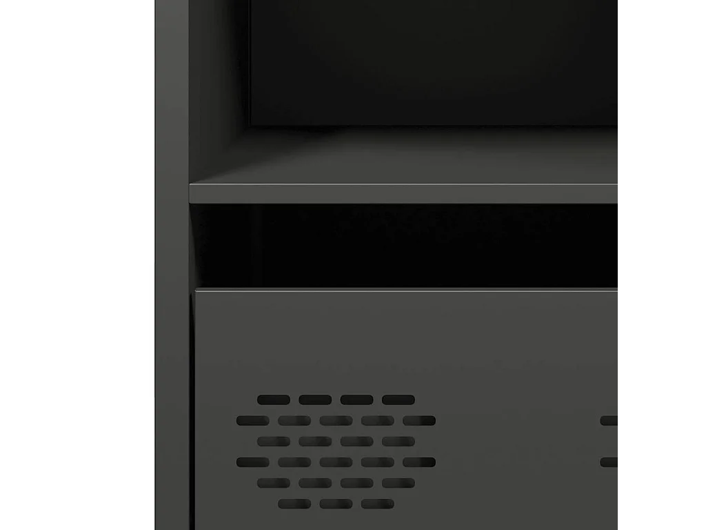 Buffet noir 68x39x73,5 cm acier laminé à froid