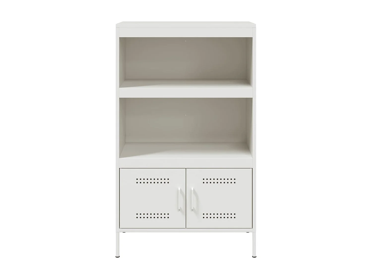 Buffet haut blanc 68x39x113 cm acier