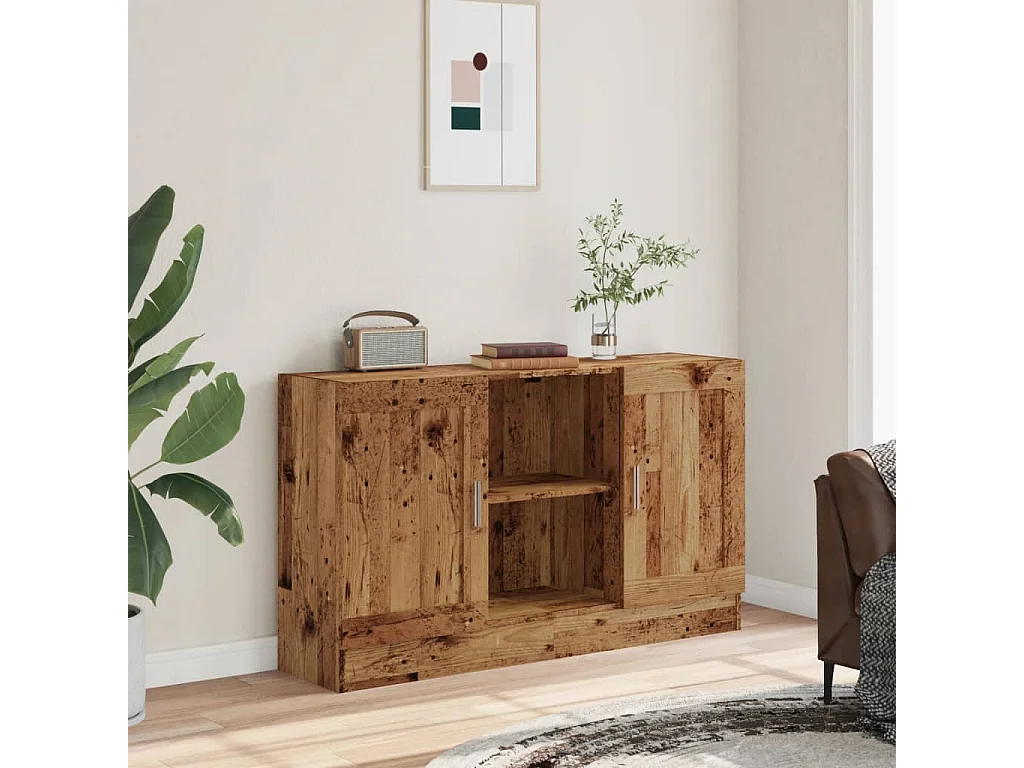 Buffet vieux bois 120x30,5x70 cm bois d'ingénierie