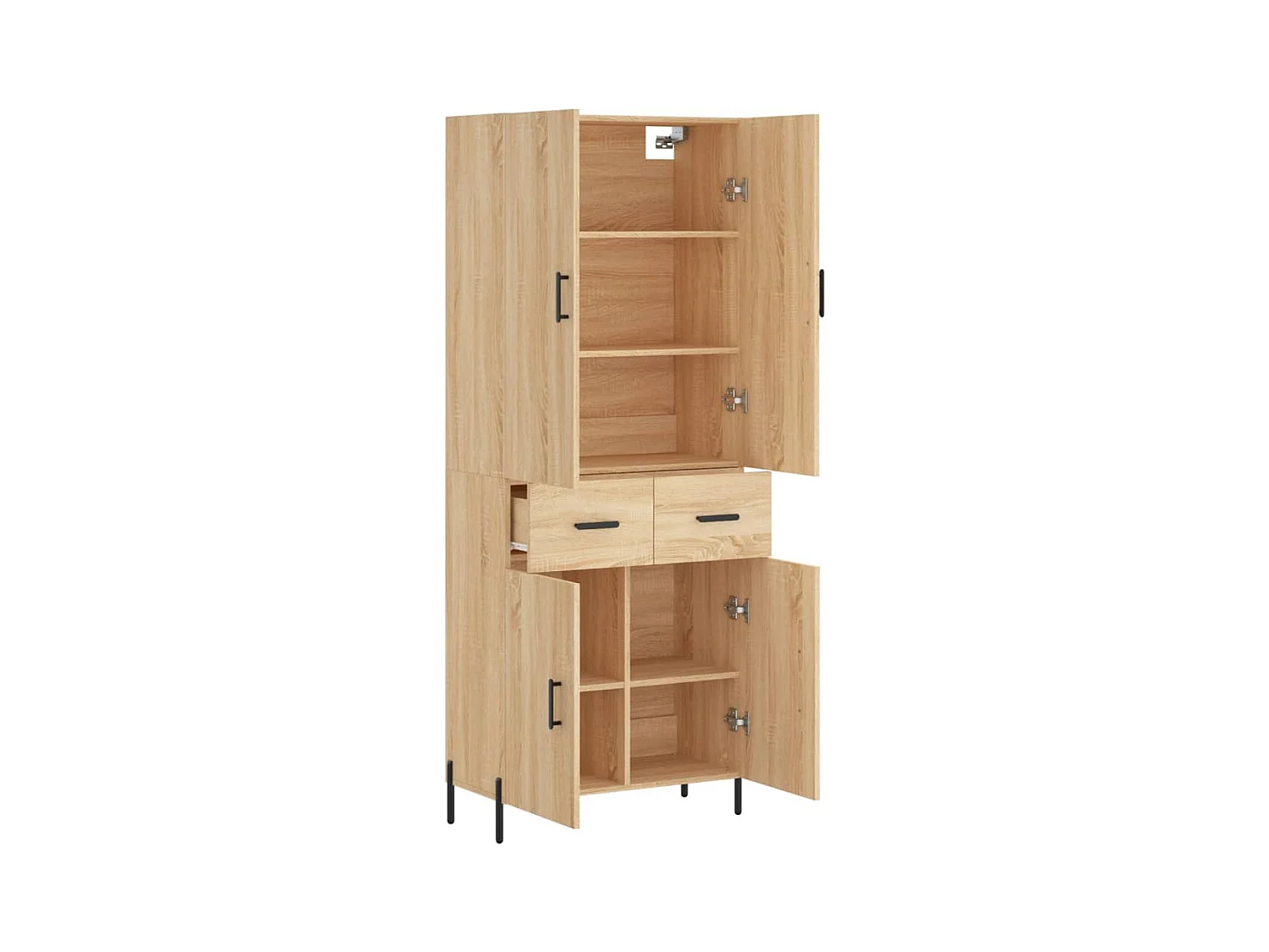 Buffet haut Chêne sonoma 69,5x34x180 cm Bois d'ingénierie