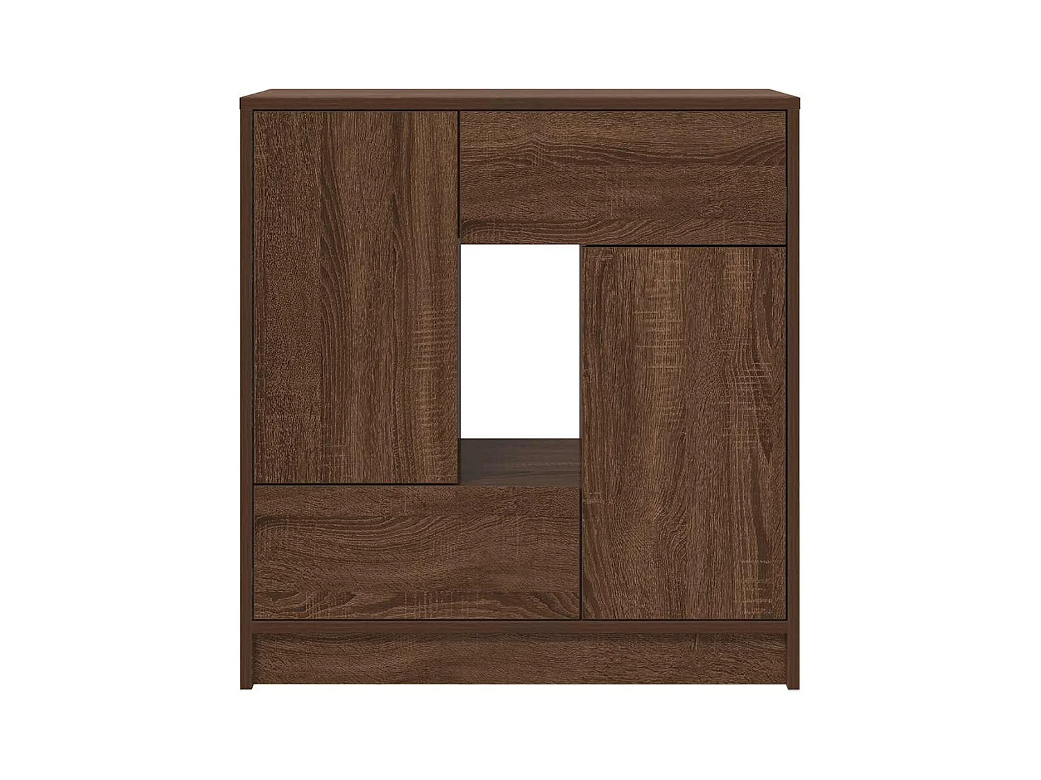 Buffet avec tiroirs et portes chêne marron 70,5x34x74,5 cm