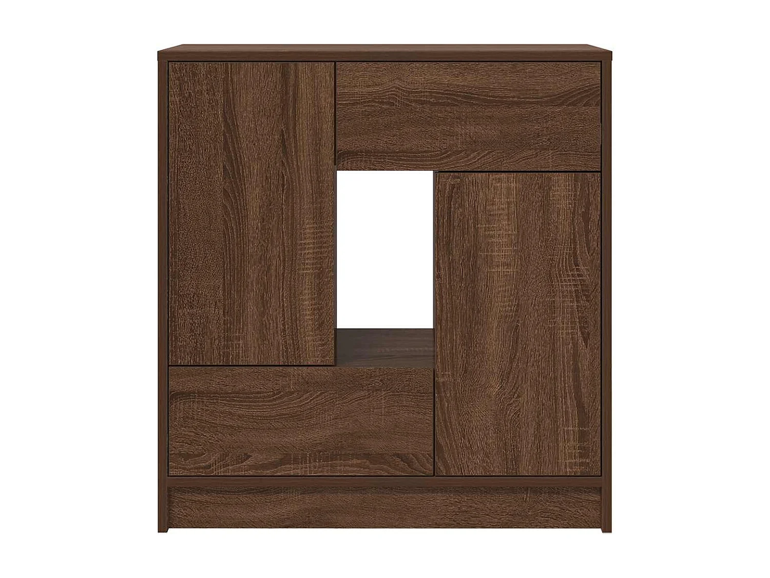 Buffet avec tiroirs et portes chêne marron 70,5x34x74,5 cm