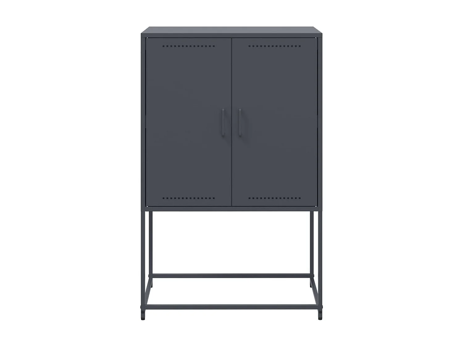 Buffet haut anthracite 68,5x38,5x107 cm acier