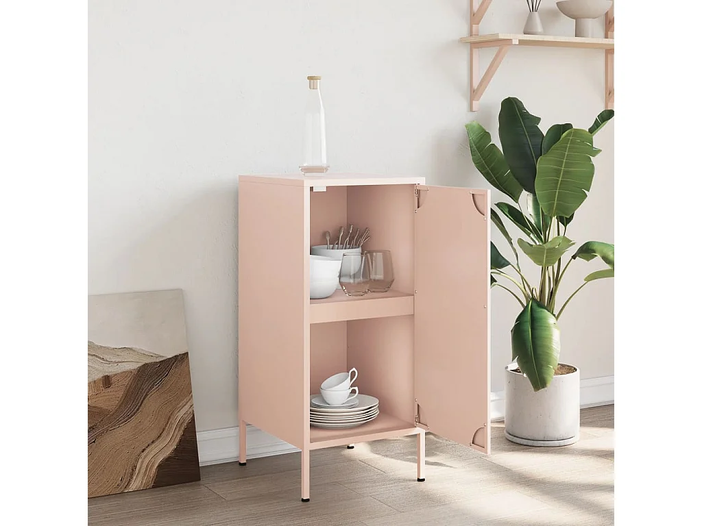 Buffet rose 36x39x79 cm acier