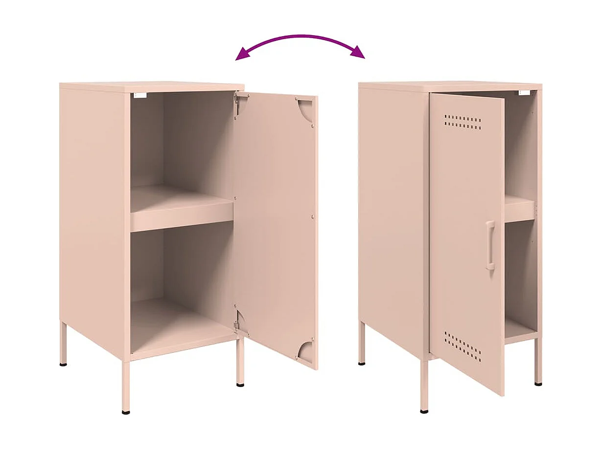 Buffet rose 36x39x79 cm acier