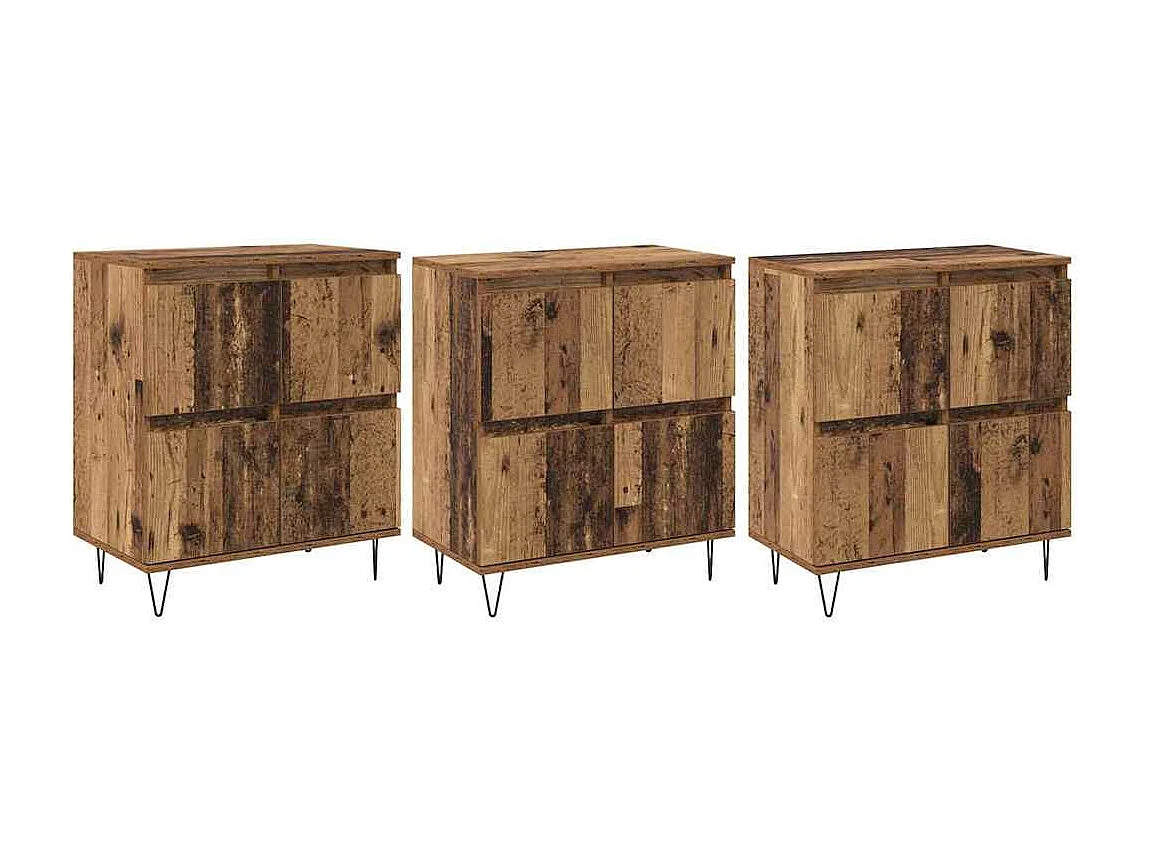 Tableros Lateral 3 piezas Madera vieja 180 x 35 x 70 cm