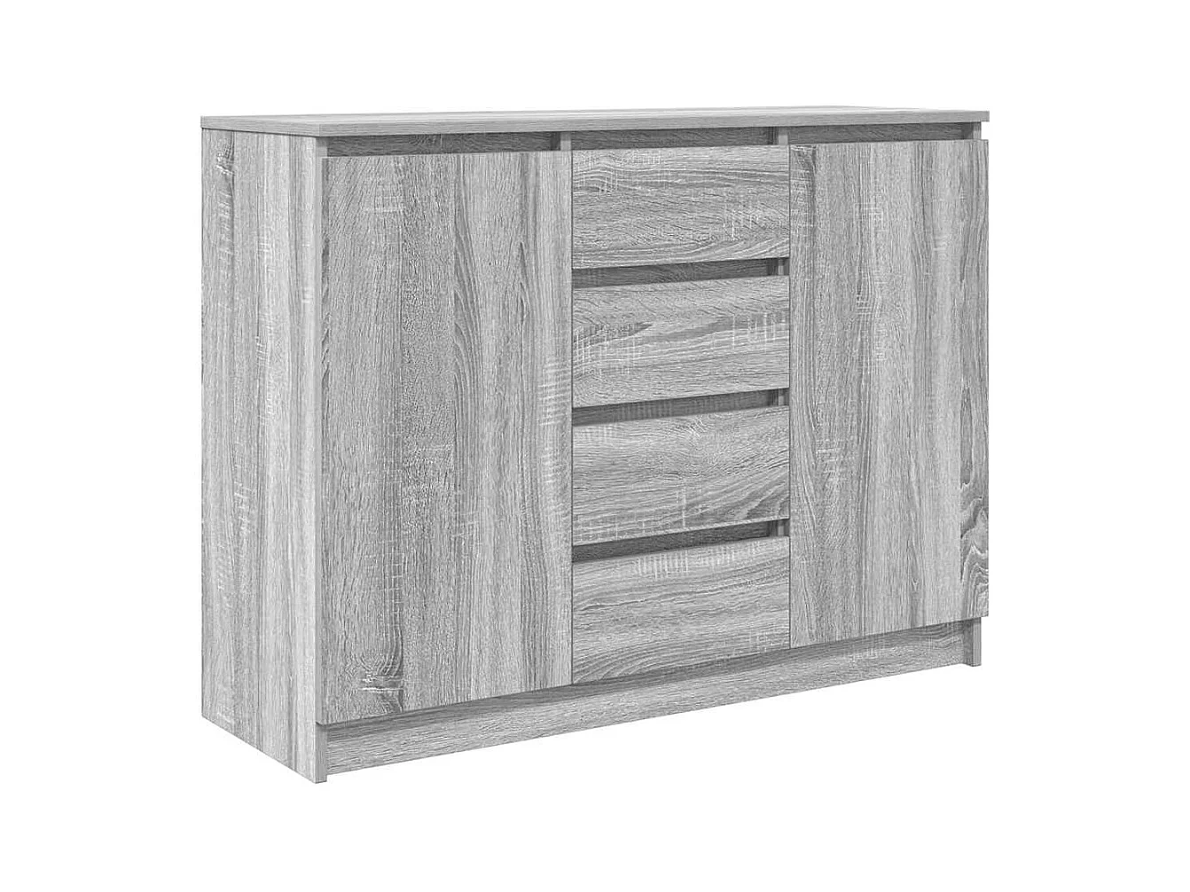 Buffet avec tiroirs sonoma gris 100,5x35x76cm bois d'ingénierie