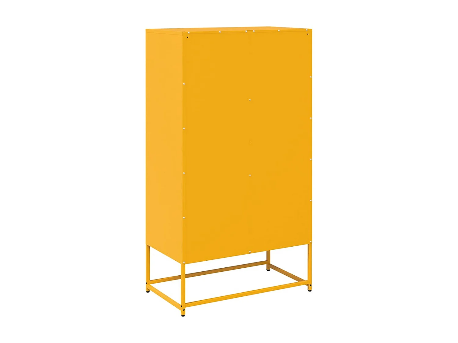 Hoge kast 68x39x123 cm staal mosterdgeel