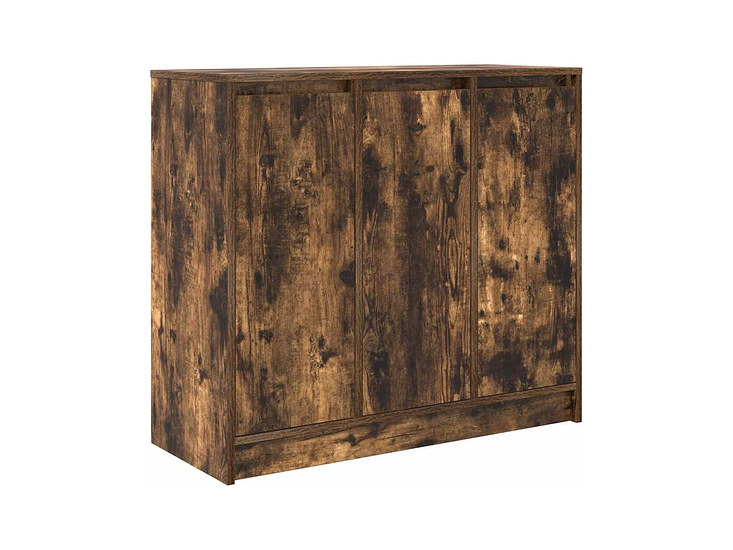 Buffet chêne fumé 85x34x76 cm bois d'ingénierie