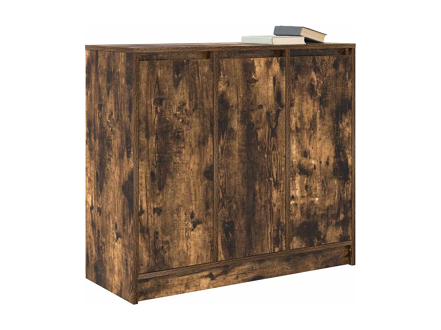 Buffet chêne fumé 85x34x76 cm bois d'ingénierie