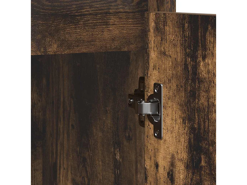 Buffet chêne fumé 85x34x76 cm bois d'ingénierie