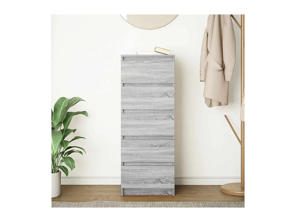 Buffet avec tiroirs sonoma gris 37,5x35x99 cm bois d'ingénierie