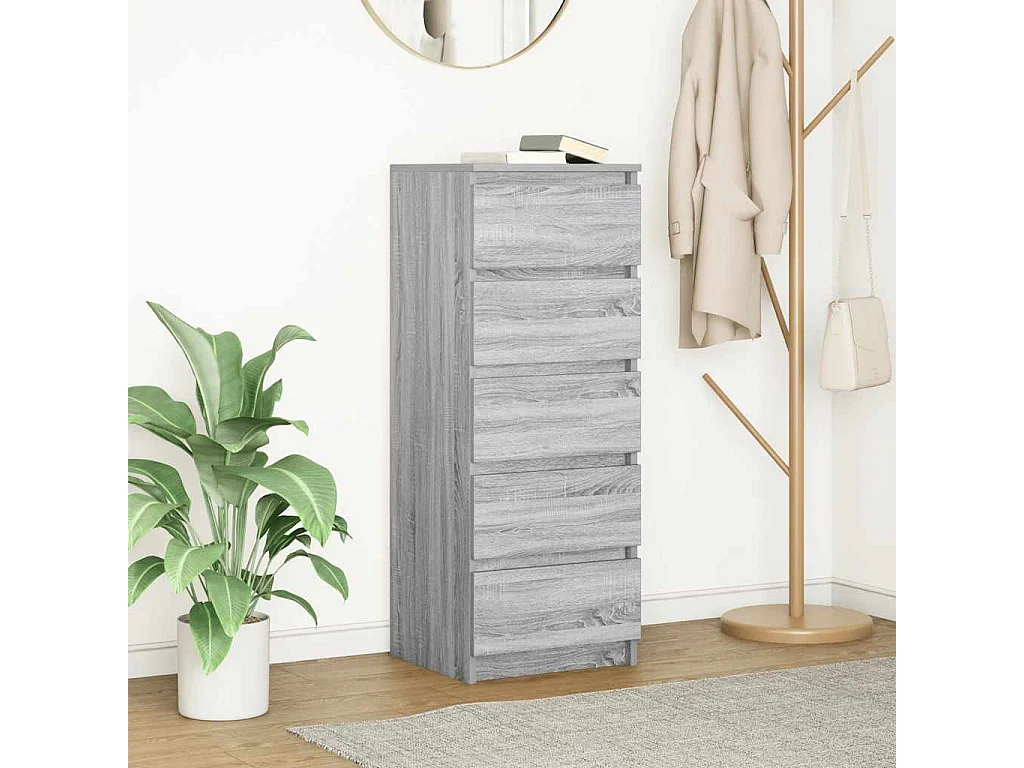 Buffet avec tiroirs sonoma gris 37,5x35x99 cm bois d'ingénierie