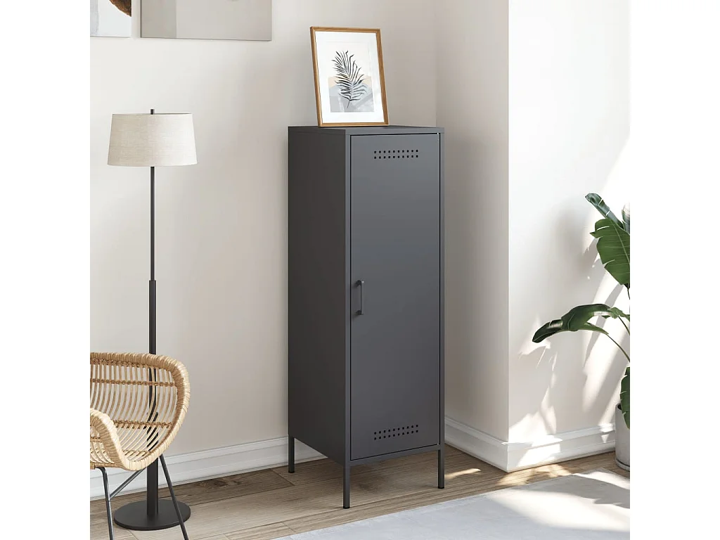 Buffet haut anthracite 36x39x113 cm acier