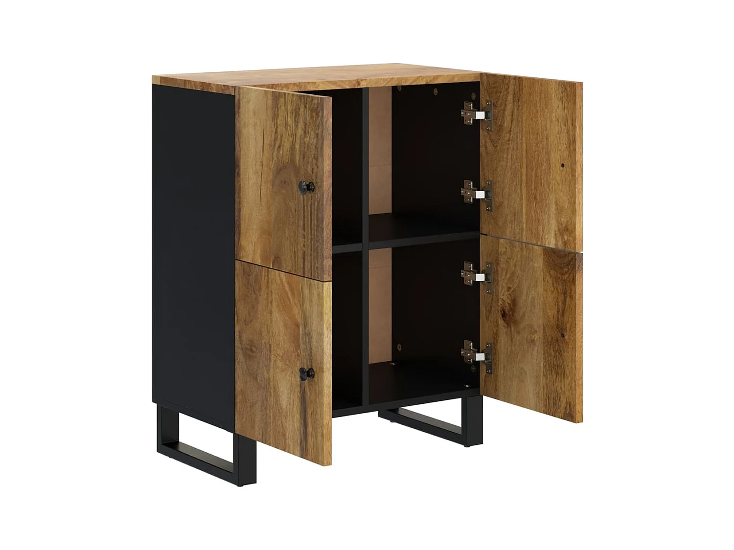 Buffet avec 4 portes 60x33x75 cm bois massif de manguier