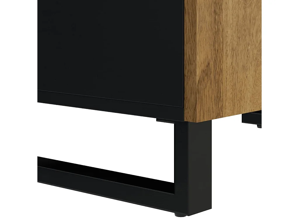 Aparador con 4 puertas madera maciza de mango 60x33x75 cm