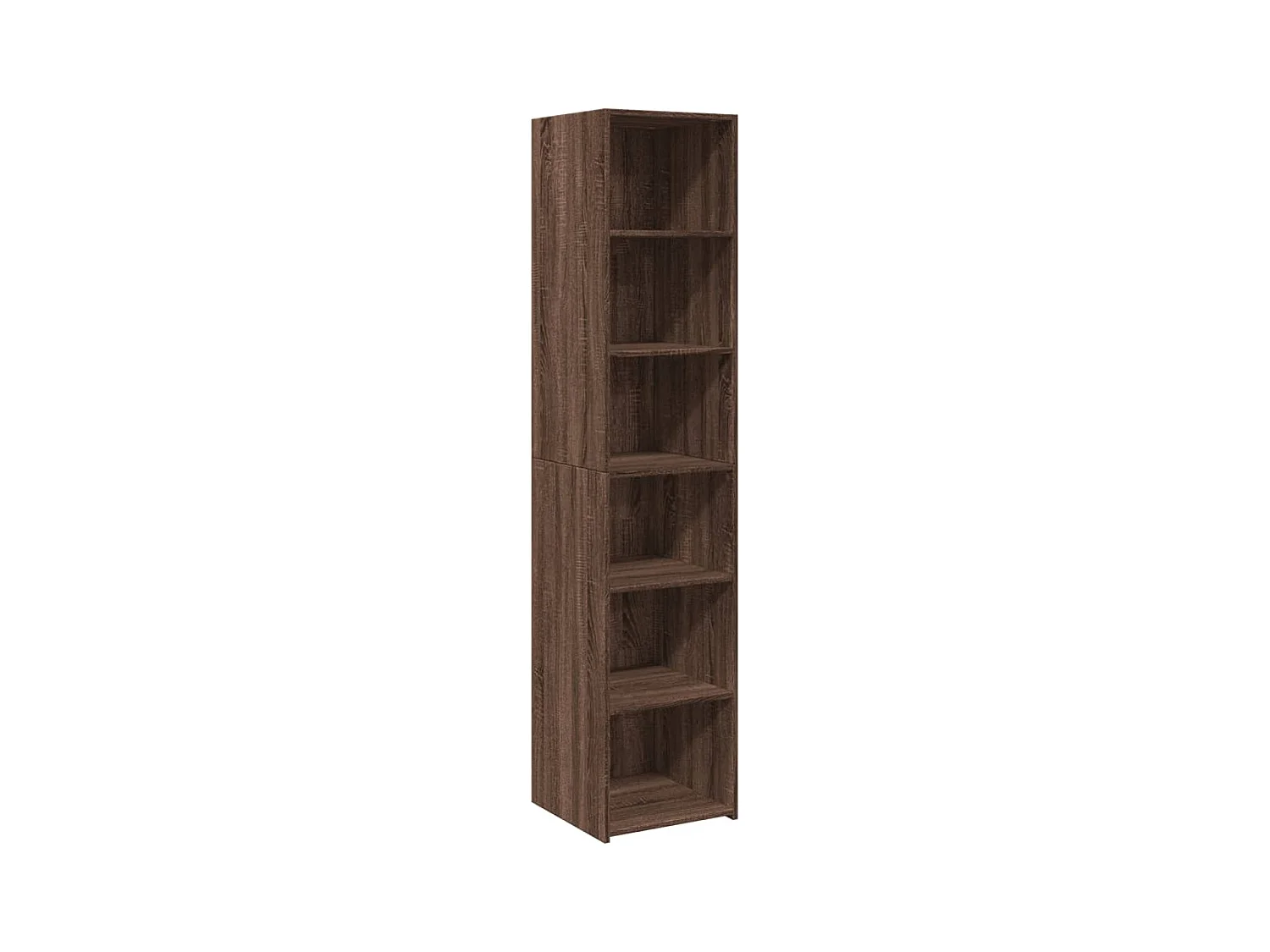 Buffet haut chêne marron 40x41x185 cm bois d'ingénierie