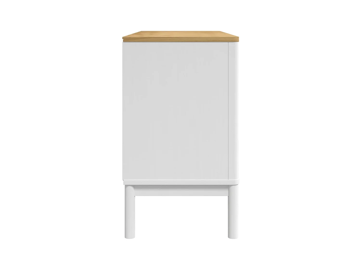 Buffet FLORO blanc 114x43x74 cm bois massif de pin