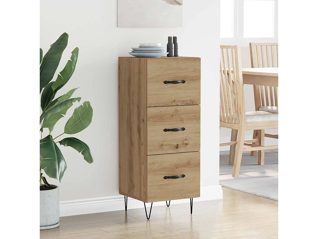 Buffet chêne artisanal 34 x 34,5 x 90 cm Bois d'ingénierie