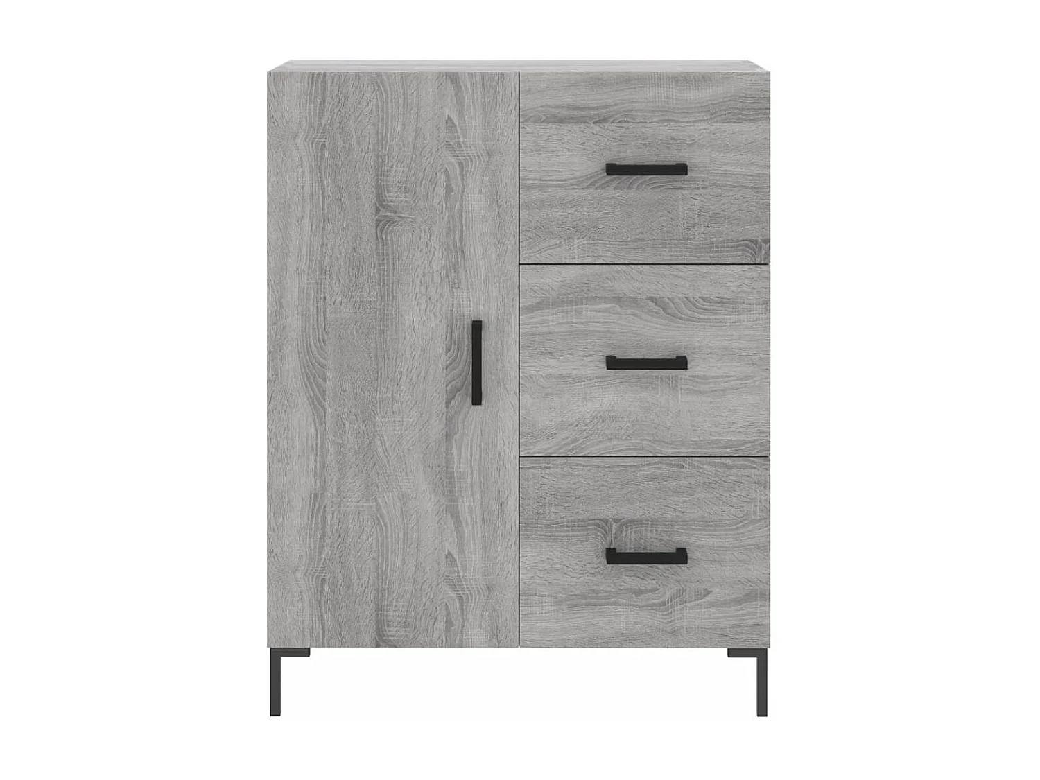 Hoge kast 69,5x34x180 cm bewerkt hout grijs sonoma eikenkleurig