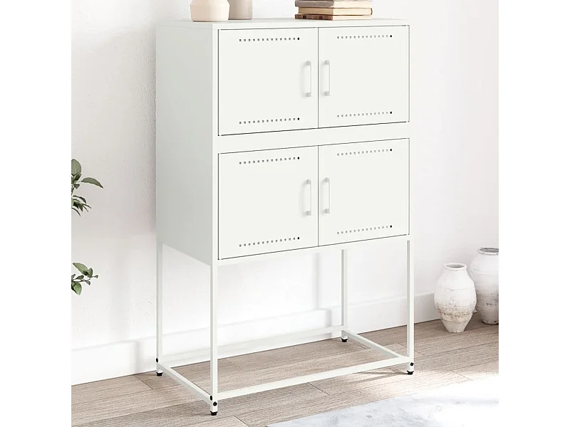 Aparador 68,5x38,5x107 cm aço branco