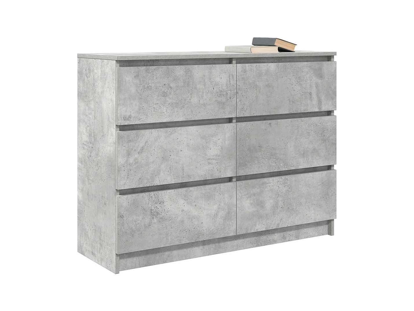 Buffet Gris béton 100x35x76 cm Bois d'ingénierie