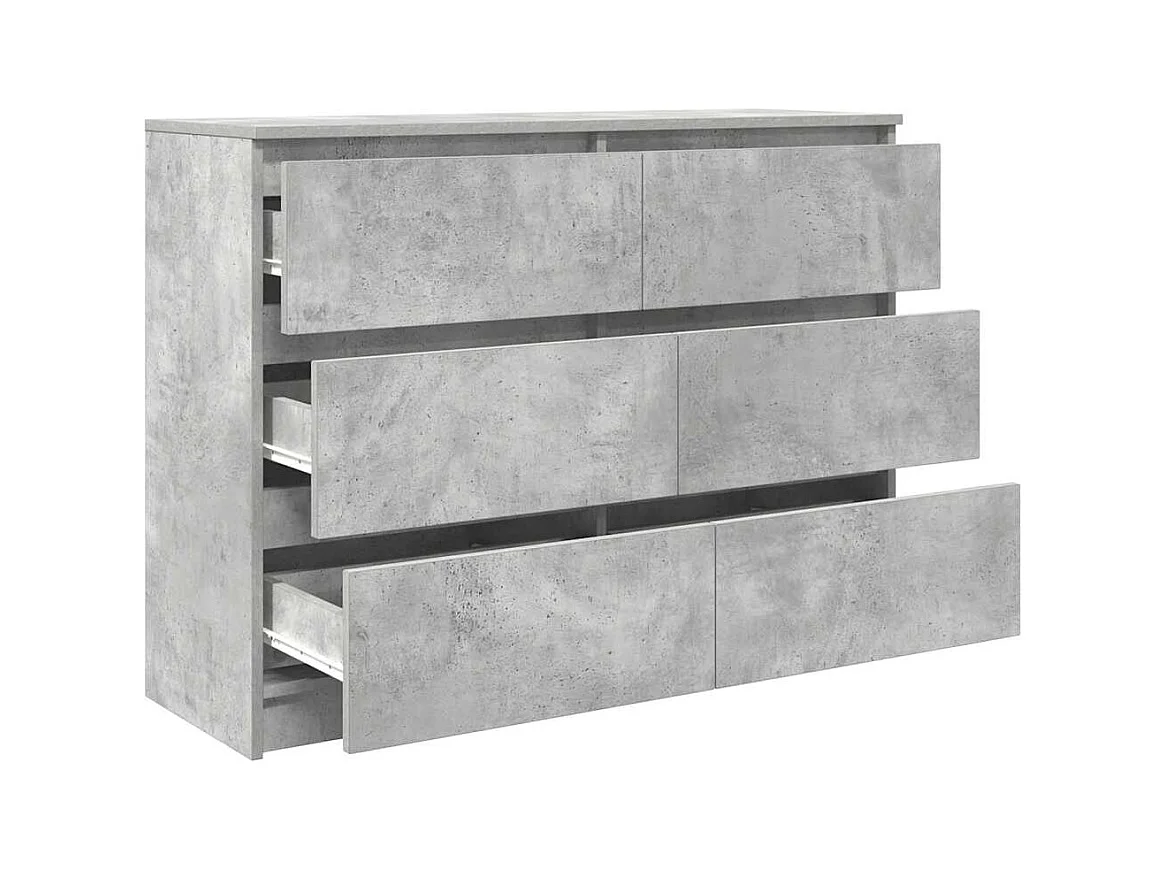 Buffet Gris béton 100x35x76 cm Bois d'ingénierie