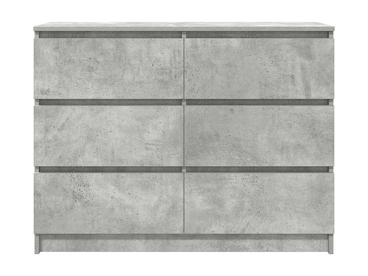 Buffet Gris béton 100x35x76 cm Bois d'ingénierie