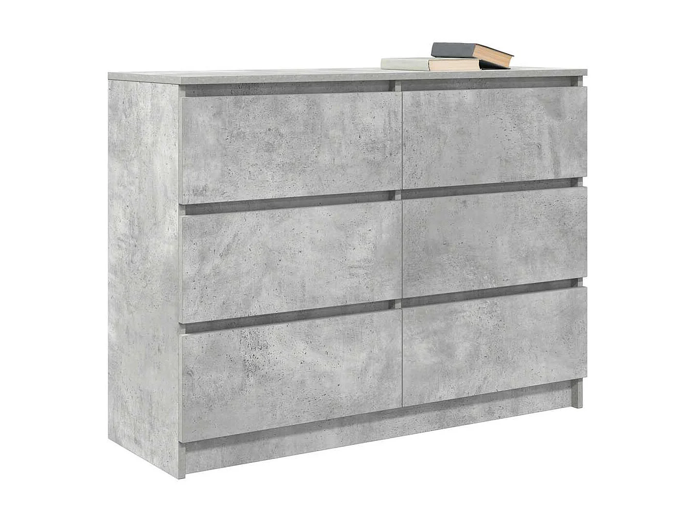 Buffet Gris béton 100x35x76 cm Bois d'ingénierie