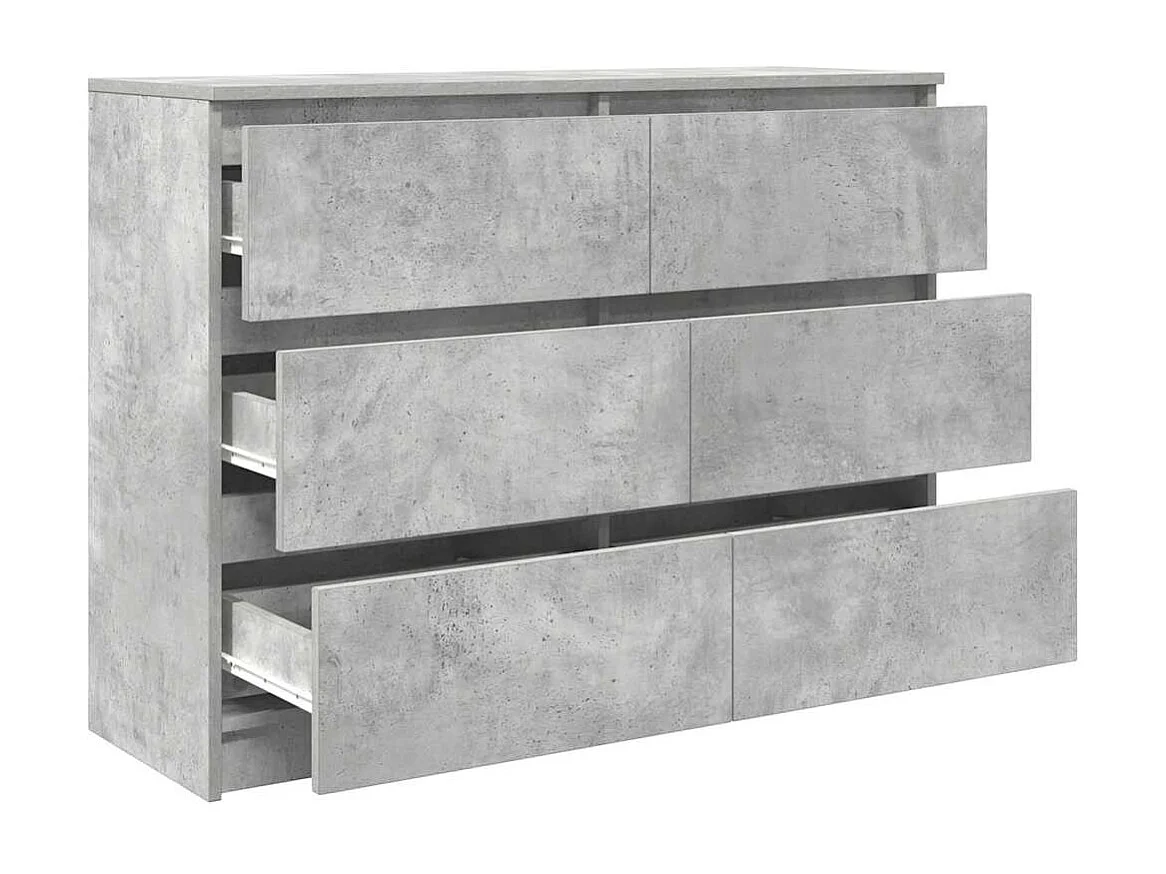 Buffet Gris béton 100x35x76 cm Bois d'ingénierie