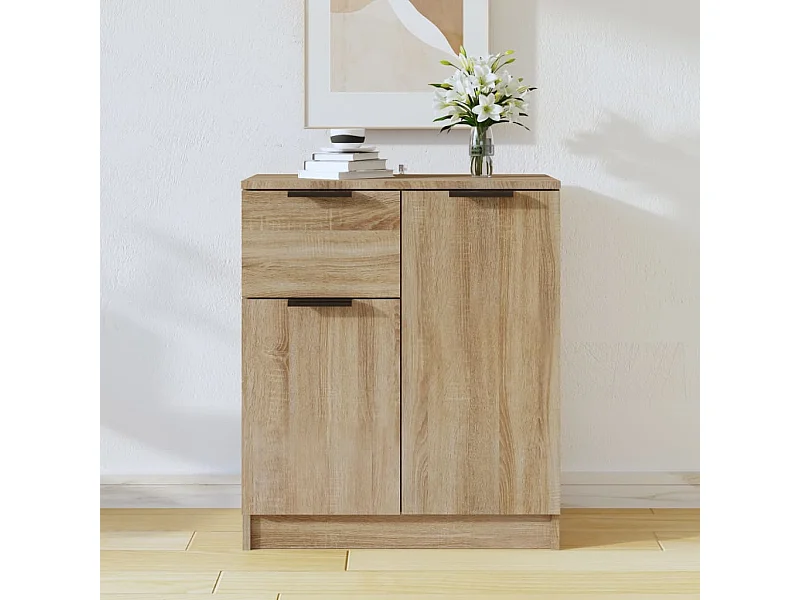 Dressoir 60x30x70 cm bewerkt hout sonoma eikenkleurig