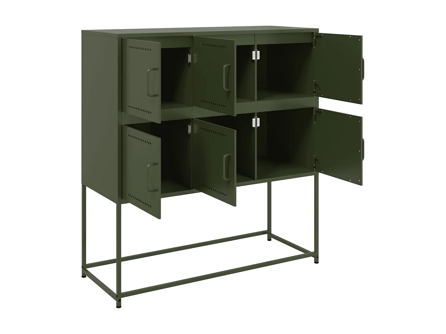 Buffet vert olive 100,5x39x107 cm acier