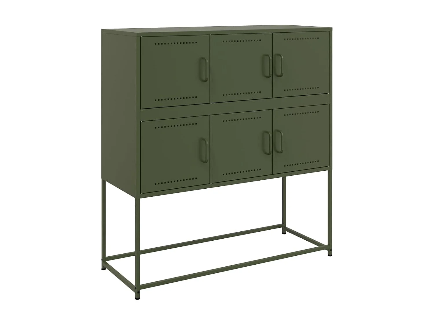 Buffet vert olive 100,5x39x107 cm acier
