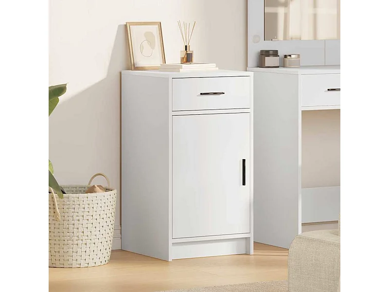 Buffet avec tiroir Blanc 40 x 40.5 x 75 cm Bois d'ingénierie
