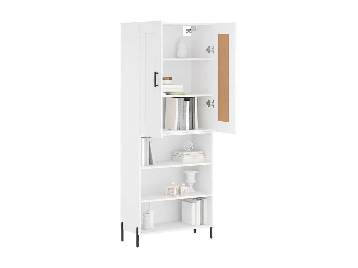 Armário alto 69,5x34x180 cm derivados de madeira branco