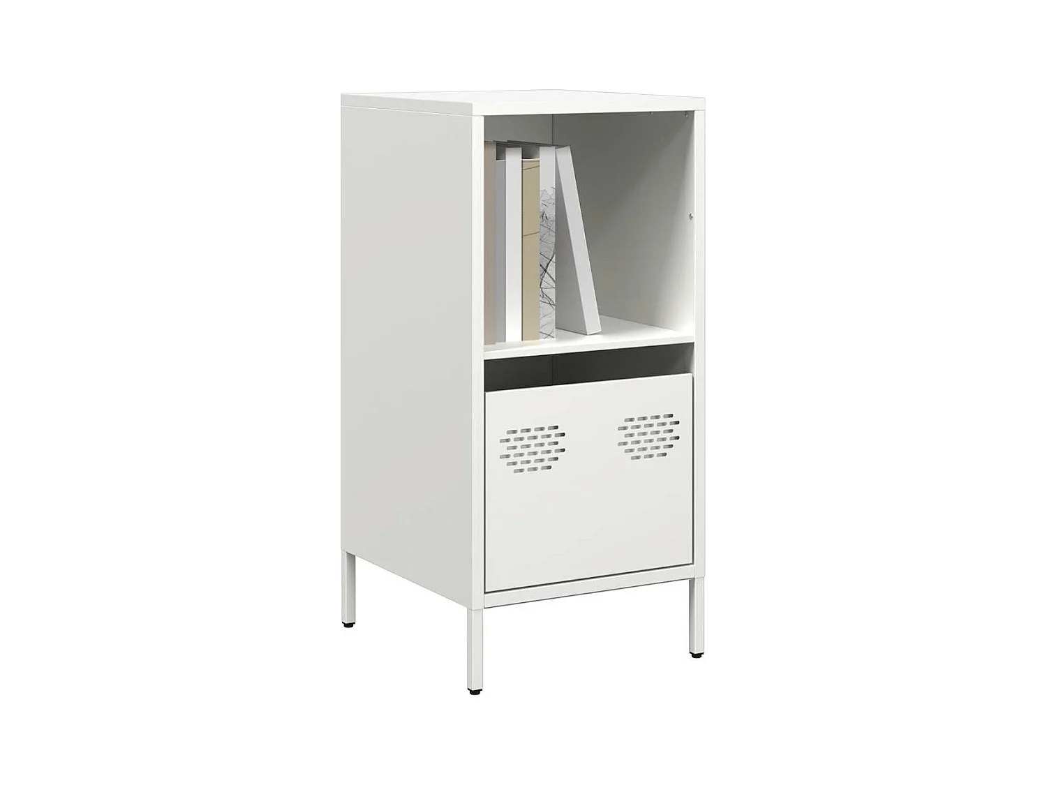 Aparador de acero laminado en frío blanco 35x39x73,5 cm