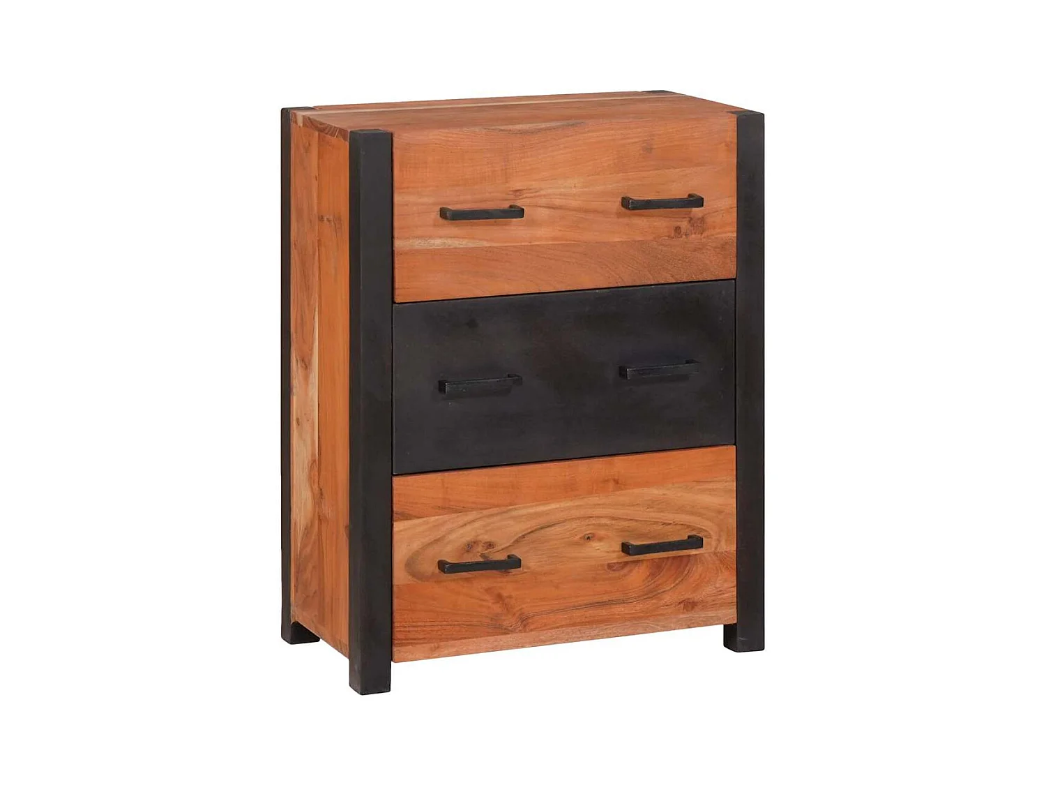 Buffet 3 pièces Marron 110 x 30 x 75 cm Bois d'acacia massif