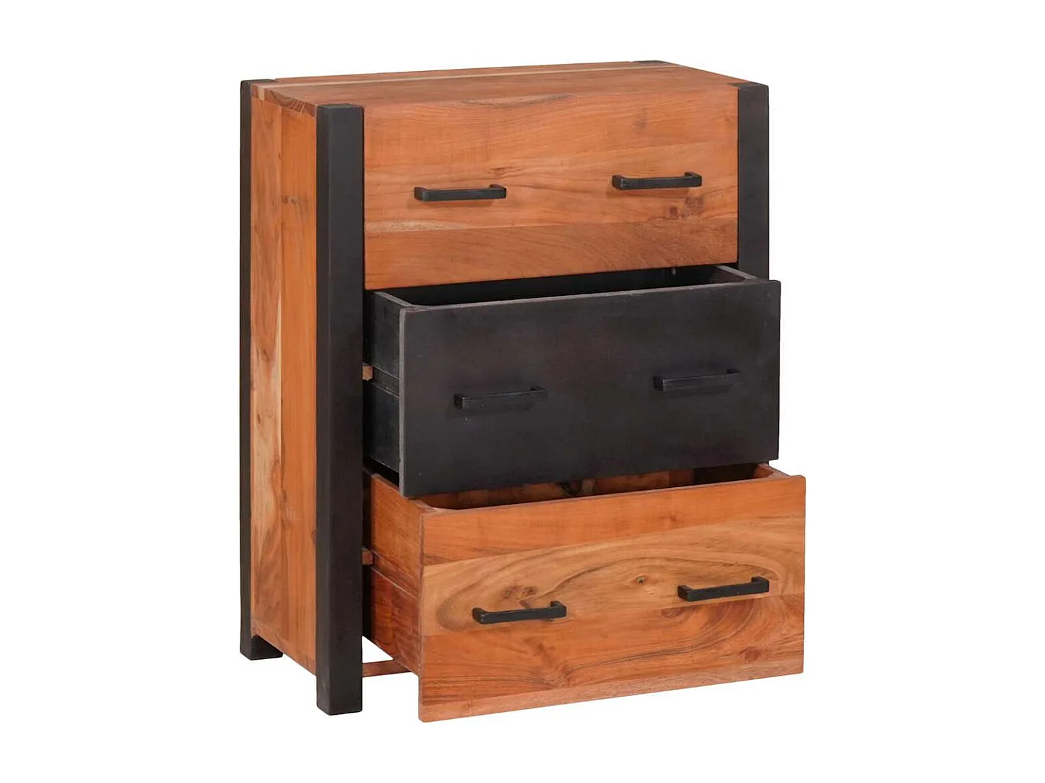 Buffet 3 pièces Marron 110 x 30 x 75 cm Bois d'acacia massif